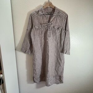 Tommy Bahama 100% Linen Tunic Dress Size M